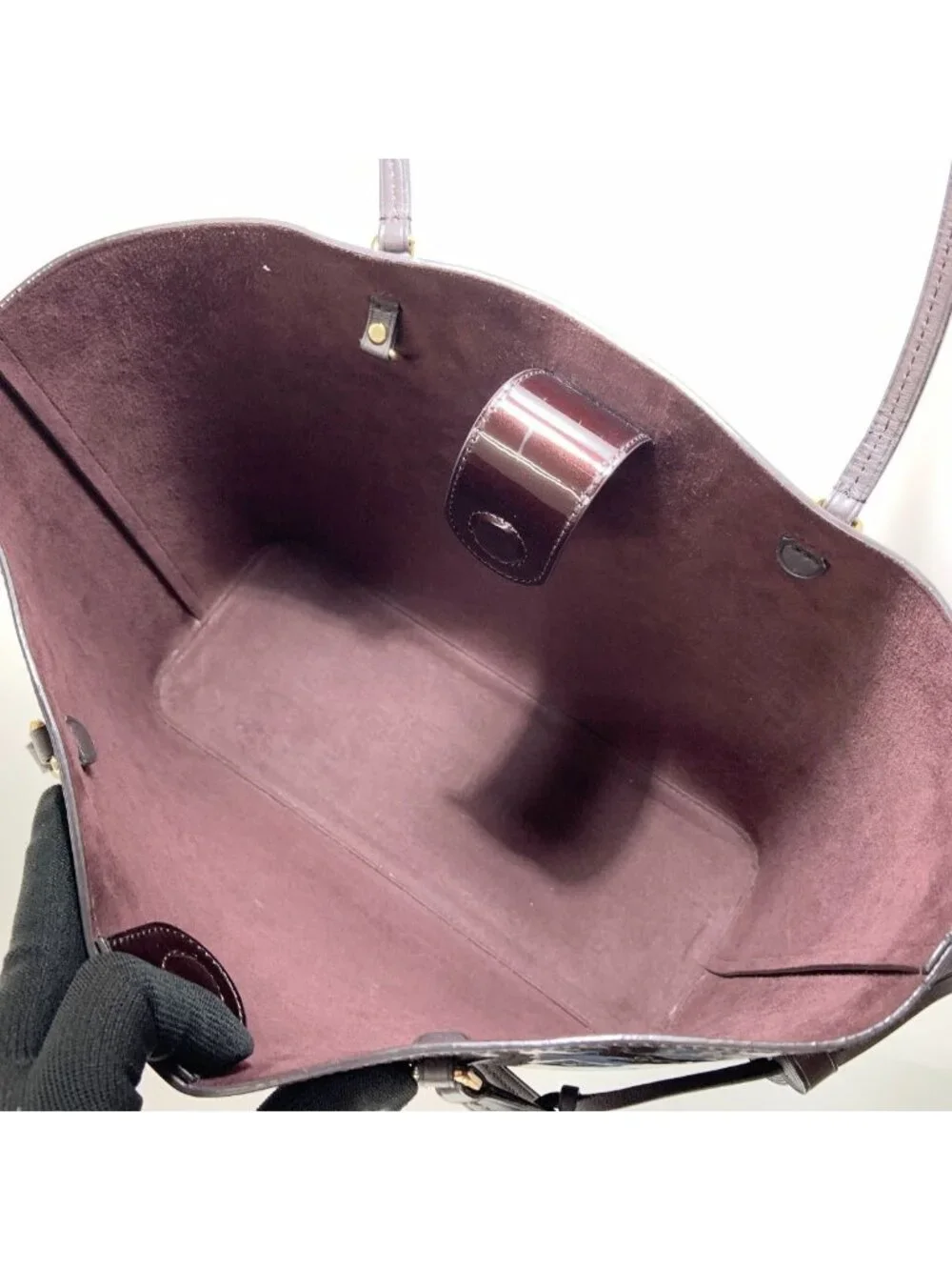Louis Vuitton Monogram Vernis Long Beach MM Tote Purple